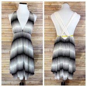 Alice + Olivia Black White Graphic Silk Mini Dress